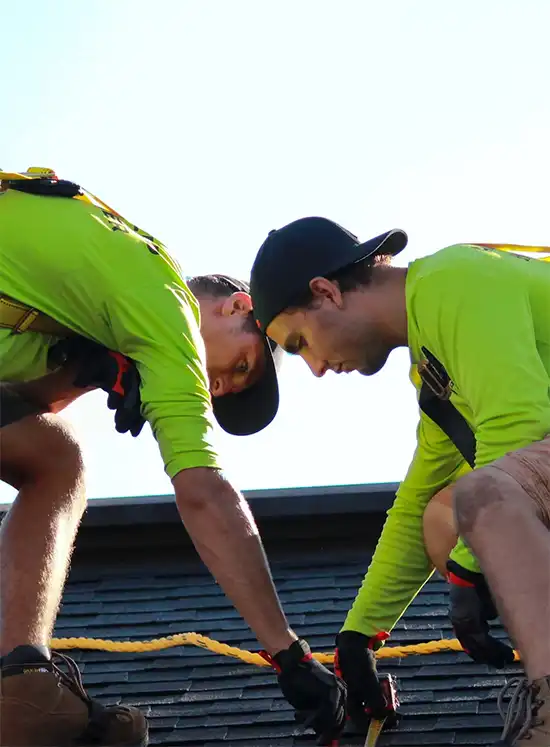 two guys roofing