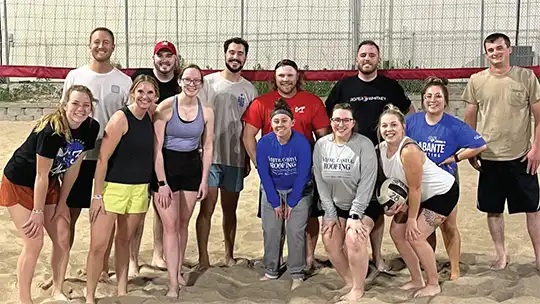 white castle roofing volleyball