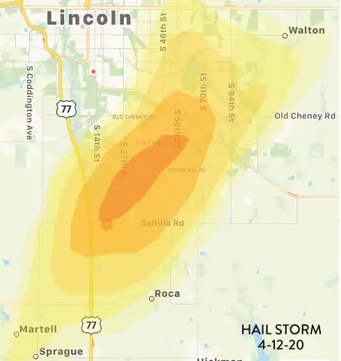 lincoln ne 2020 storm map