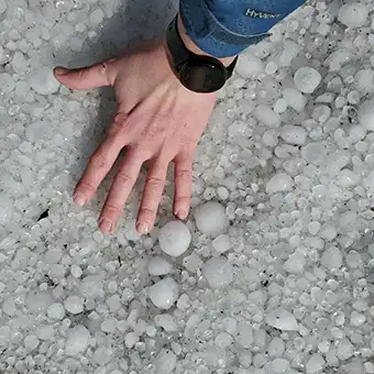 marble sized hail